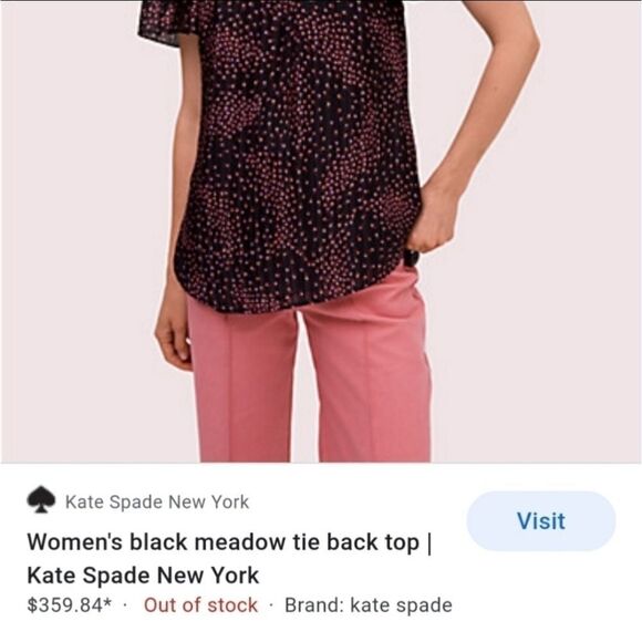 Katespade black meadow tie back - Picture 7 of 7